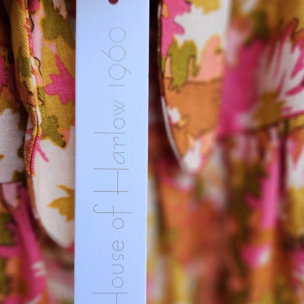 New House of Harlow Tiered Floral Maxi Dress. Size L - Picture 7 of 7